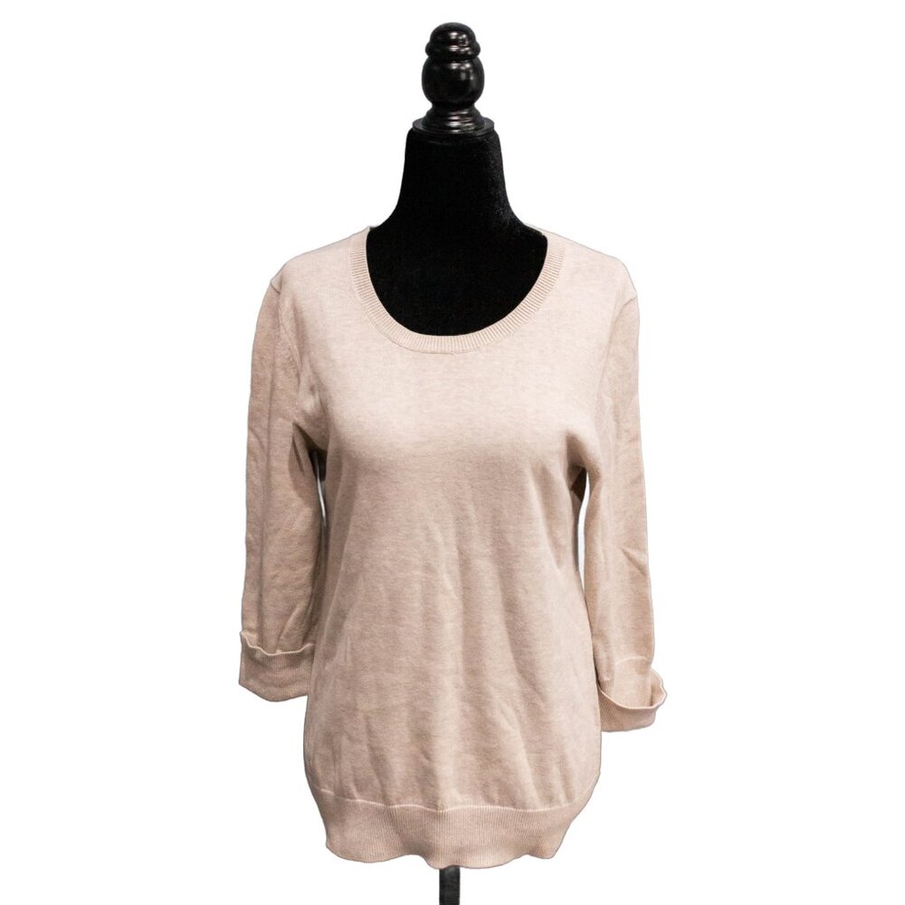 Gap Combed Cotton Tan Sweater, Size Medium